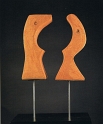 9702  Dialog  1997<br />Terracotta Zweiteilig,  50 x  41 x 13 cm